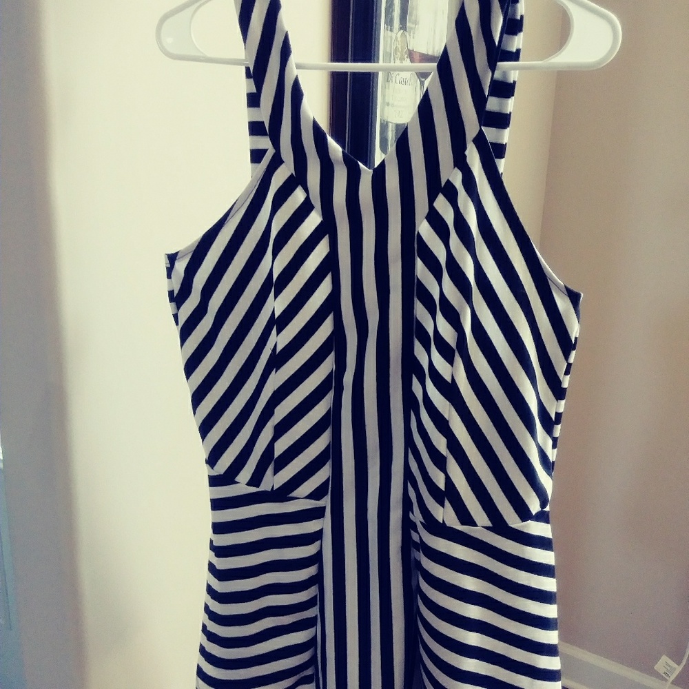 Striped peplum top